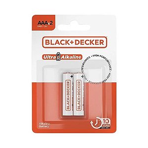 PILHA BLACK DECKER ULTRA ALKALINE AAA C/2 UNIDADES