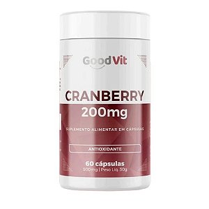 CRANBERRY 200MG GOODVIT SUPLEMENTO ALIMENTAR C/60 CÁPSULAS
