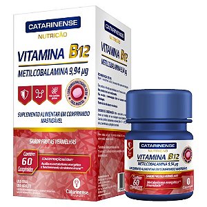 VITAMINA B12 METILCOBALAMINA 9,94UG C/60 COMPRIMIDOS SB.FRUTAS VERMELHAS