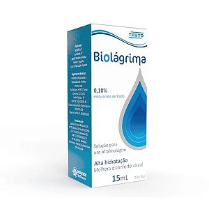BIOLÁGRIMA 0,10% SOLUÇÃO OFTÁLMICA 15ML HIALURONATO SÓDIO
