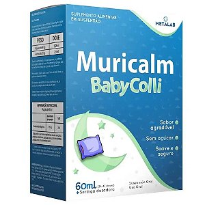 MURICALM BABY COLLI SUPLEMENTO ALIMENTAR SUSPENSÃO 60ML + SERINGA DOSADORA METALAB