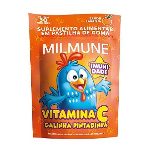 MILMUNE VITAMINA C IMUNIDADE GALINHA PINTADINHA C/30 UNIDADES SB.LARANJA