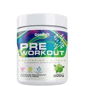 PRE WORKOUT SUPLEMENTO ALIMENTAR PRÉ-TREINO GOODVIT 300G. SB.CITRUS