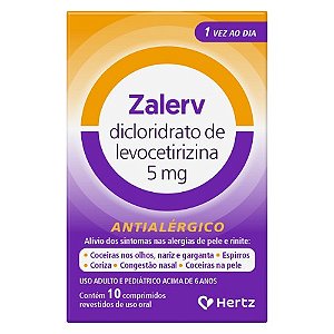 ZALERV 5MG C/10 COMPRIMIDOS REVESTIDOS LEVOCETIRIZINA