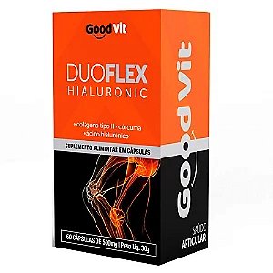 DUO FLEX HIALURONIC GOODVIT SUPLEMENTO ALIMENTAR C/60 CÁPSULAS