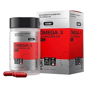ÔMEGA 3 + COENZIMA Q10 1000MG FORTLIFE SUPLEMENTO ALIMENTAR C/60 CÁPSULAS