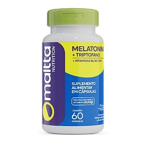 MELATONINA + TRIPTOFANO + VIT.B6 + B9 + B12 SUPLEMENTO ALIMENTAR MALTTA C/60 CÁPSULAS