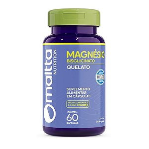 MAGNÉSIO QUELATO BISGLICINATO SUPLEMENTO ALIMENTAR DUOM / MALTTA C/60 CÁPSULAS
