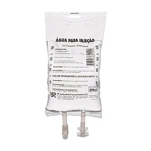 ÁGUA PARA INJEÇÃO USO INTRAVENOSO 500ML JP