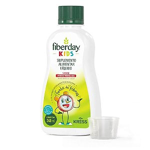 FIBERDAY KIDS SUPLEMENTO ALIMENTAR LÍQUIDO FIBRAS 240ML SB.FRUTAS VERMELHAS