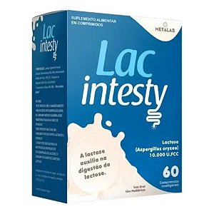 LAC INTESTY ENZIMA LACTASE 10.000 U.FCC C/60 COMPRIMIDOS MASTIGÁVEIS SEM SABOR