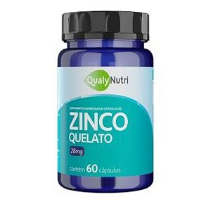 ZINCO QUELATO SUPLEMENTO ALIMENTAR QUALYNUTRI C/60 CÁPSULAS