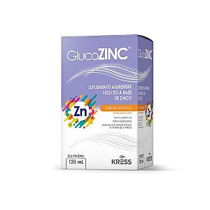 GLUCOZINC SUPLEMENTO ALIMENTAR À BASE ZINCO KRESS 120ML SB. LARANJA