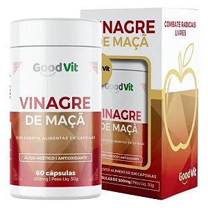 VINAGRE DE MAÇA 500MG GOODVIT C/60 CÁPSULAS