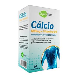 CALCIO 600MG+VITAMINA D3 QUALYNUTRI C/60 COMPRIMIDOS