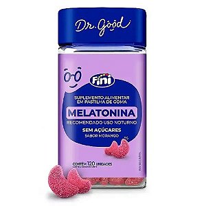 MELATONINA FINI DR.GOOD SUPLEMENTO ALIMENTAR C/120 GOMAS SB. MORANGO