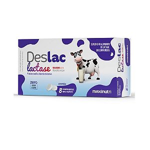 DESLAC 10.000U.FCC LACTASE SUPLEMENTO ALIMENTAR C/8 COMP.MASTIGÁVEIS
