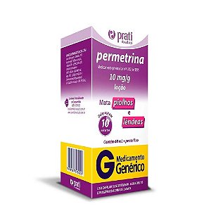 PERMETRINA 10MG/G LOÇÃO 60ML + PENTE FINO PRATI DONADUZZI
