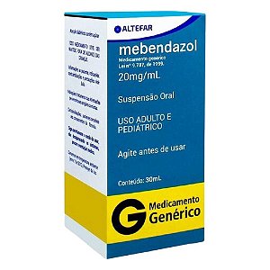 MEBENDAZOL 20MG/ML SUSPENSÃO 30ML (ALTERAR)