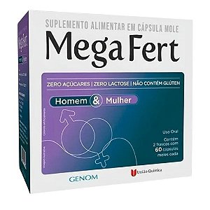 MEGA FERT SUPLEMENTO ALIMENTAR HOMEM & MULHER C/60 CÁPSULAS MOLES