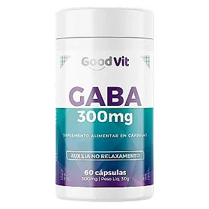 GABA 300MG GOODVIT SUPLEMENTO ALIMENTAR C/60 CÁPSULAS