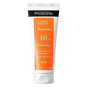 PRINCIPIA PROTETOR SOLAR 60FPS FLUÍDO TOQUE SECO ANTIOLEOSIDADE 200ML PS-03