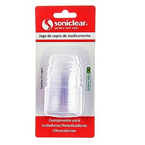 COPINHO DESCARTÁVEL P/INALADORES E NEBULIZADORES SONICLEAR C/15 UNIDADES