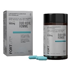 DUO-XIDIL HOMME 1000MG FORTLIFE SUPLEMENTO ALIMENTAR C/60 CÁPSULAS