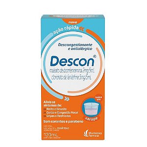 DESCON 2MG/5ML+5MG/ML XAROPE 120ML SB.UVA