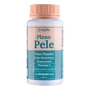 PLENO PELE ALQUIMIA SUPLEMENTO ALIMENTAR C/60 CÁPSULAS ( PINUS PINASTER ÁCIDO HIALURONICO DEXPANTENOL VIT.C )