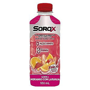 SOROX BEBIDA HIDRATANTE FR.C/550ML SB.MORANGO COM LARANJA