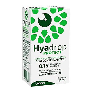HYADROP PROTECT 0,15% SEM CONSERVANTES LUBRIFICANTE OFTÁLMICO ESTÉRIL 10ML ( HIALURONATO SÓDIO )