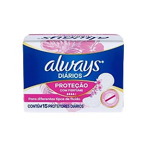 ALWAYS DIÁRIOS PROTEÇÃO C/PERFUME C/15 PROTETORES DIÁRIOS