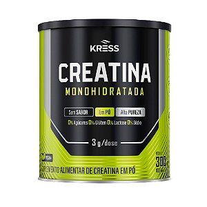 CREATINA MONOIDRATDA KRESS 300G. + GRÁTIS 150G. SEM SABOR ( PRODUTO COM CERTIFICADO PUREZA )