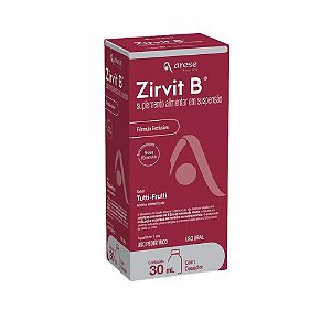 ZIRVIT B SUPLEMENTO ALIMENTAR SUSPENSÃO 30ML SB.TUTTI-FRUTTI