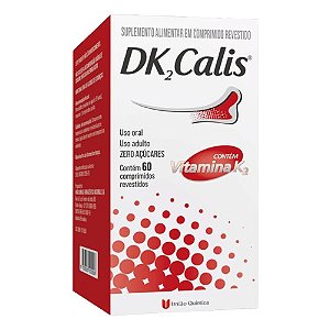 DK2CALIS SUPLEMENTO ALIMENTAR RICO EM VITAMINA K2 C/60 COMPRIMIDOS REVESTIDOS