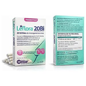 LEFLORA 20BI MICRORGANISMOS VIVOS PROBIÓTICO SUPLEMENTO ALIMENTAR C/10 CÁPSULAS