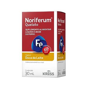 NORIFERUM QUELATO SUPLEMENTO ALIMENTAR LÍQUIDO Á BASE FERRO 30ML SB.DOCE LEITE