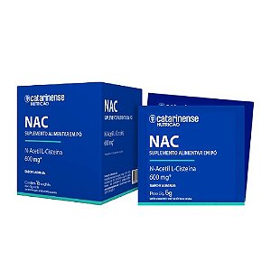 NAC 600MG CATARINENSE NUTRIÇÃO SUPLEMENTO ALIMENTAR N-ACETIL L-CISTEÍNA C/16 SACHÊS SB.LARANJA