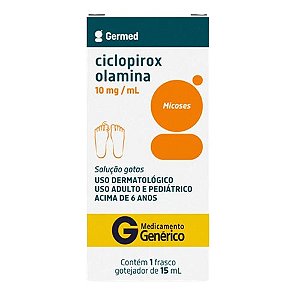 CICLOPIROX OLAMINA 10MG/ML SOLUÇÃO GOTAS MICOSES 15ML (GERMED)