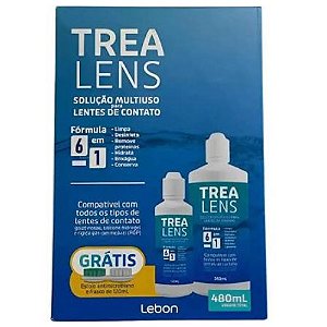 TREA LENS SOLUÇÃO MULTIUSO PARA LENTE DE CONTATO 6 EM 1 480ML