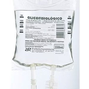 GLICOFISIOLÓGICO SOLUÇÃO GLICOSADA 5% + CLORETO DE SÓDIO 0,9% 250ML JP FARMA