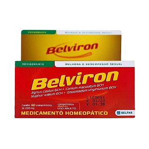 BELVIRON MEDICAMENTO HOMEOPÁTICO 250MG C/60 COMPRIMIDOS