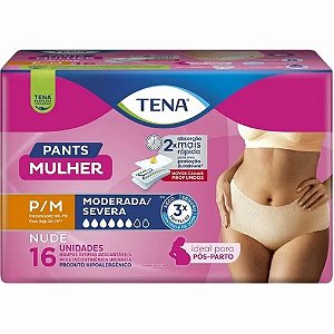 TENA PANTS MULHER ROUPA ÍNTIMA DESCARTÁVEIS TAMANHO P/M 16 UNIDADES MODERADA/SEVERA