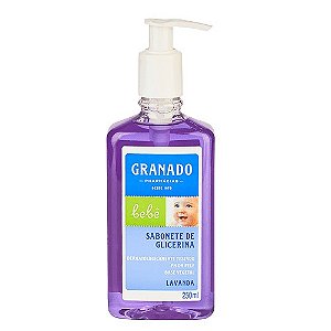 GRANADO BEBÊ SABONETE LÍQUIDO 250ML C/VÁLVULA LAVANDA