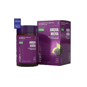 AMORA MIÚRA + VITAMINA B6 + MAGNÉSIO SUPLEMENTO ALIMENTAR FORTLIFE C/60 CÁPSULAS