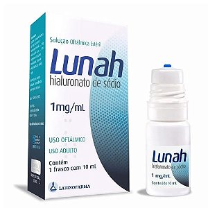 LUNAH 1MG/ML SOLUÇÃO OFTÁLMICA 10ML HIALURONATO SÓDIO LUBRIFICANTE OCULAR