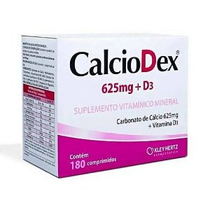 CALCIODEX 625MG + VITAMINA D3 SUPLEMENTOR ALIMENTAR C/180 COMPRIMIDOS