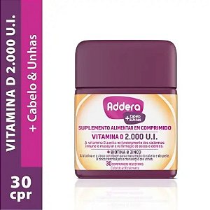 ADDERA + CABELOS & UNHAS 2000UI C/30 COMPRIMIDOS REVESTIDOS