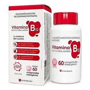 METILCOBALAMINA VITAMINA B12 SUPLEMENTO ALIMENTAR C/ COMP.MASTIGÁVEIS SB.FRUTAS VERMELHAS